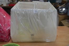*Six White Rectangular Lampshades 21