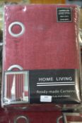 *Home Living Lined Eyelet Curtains 132” width 90” drop
