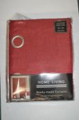 *Home Living Red Lined Eyelet Curtains 90” x 72” drop