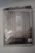 *Elegance Sienna Natural Embellished Lined Eyelet Curtains 66” x 54” drop