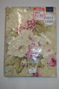*Floral Lined Pencil Pleat Curtains 46” x 72” drop