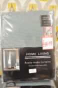*Home Living Lined Eyelet Curtains 90” width 72” drop