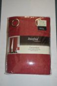 *Beresford Cavendish Red Lined Eyelet Curtains 90” x 72” drop