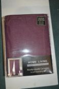 *Home Living Lined Pencil Plea Curtains in Plum 132” x 90” drop