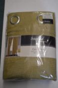 *Beresford Cavendish Olive Lined Eyelet Curtains 90” x 90” drop