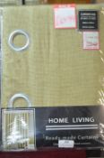 *Home Living/Beresford Lined Eyelet Curtains 90” width 72” drop