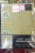 *Home Living/Beresford Lined Eyelet Curtains 90” width 72” drop