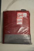 *Montgomery Lined Pencil Plea Curtains in Red 90” x 54” drop
