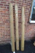 Three Tanalised Fence Posts
