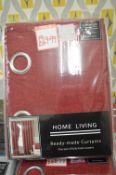 *Home Living Lined Eyelet Curtains 90” width 72” drop