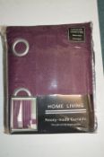 *Home Living Lined Eyelet Curtains in Plum 132” x 72” drop