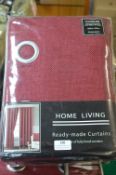*Home Living Lined Eyelet Curtains 132” width 90” drop