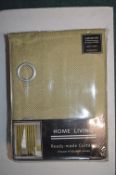 *Home Living Lined Eyelet Curtains in Olive 90” x 90” drop