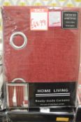 *Home Living Lined Eyelet Curtains 66” width 90” drop