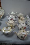 Eight Vintage Teapots