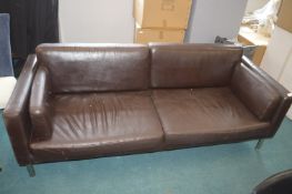 Faux Leather Two Seat Sofa