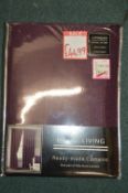 *Home Living Lined Pencil Pleat Curtains in Plum 132” x 90” drop