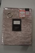 *Casa Crushed Velvet Lined Eyelet Curtains in Blush