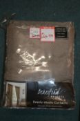 *Berseford Lined Pencil Pleat Curtains in Taupe 90” x 72” drop