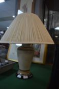 Decorative Table Lamp with Cream Shade