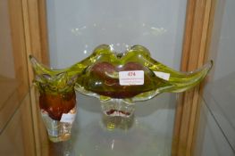 Murano Glass Dish and Small Vase