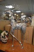 Metal Reindeer Sculpture