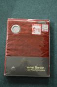 *Velvet Border Lined Eyelet Curtains 44