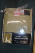 *Home Living Lined Pencil Pleat Curtains in Olive Green 132” x 90” drop
