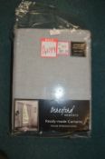 *Beresford Lined Pencil Pleat Curtains in Silver 66” x 90” drop