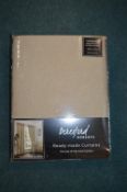 *Beresford Lined Pencil Pleat Curtains in Natural 66” x 54” drop