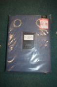 *Casa Blackout Quilted Eyelet Curtains in Navy 90” x 90” drop