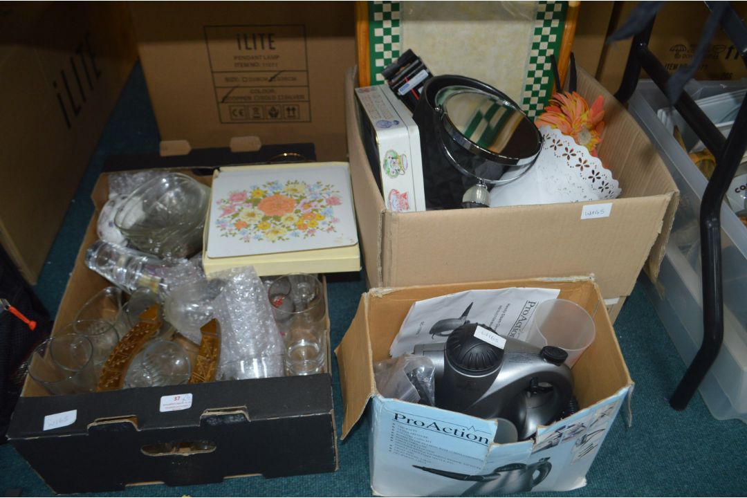 Household Goods Including Glassware, Steam Cleaner