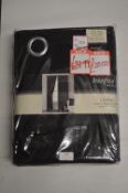 *Berseford Lynton Black Lined Eyelet Curtains 66” x 54” drop