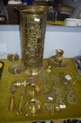 Brassware Including Stick Stands, Horse Brasses, C