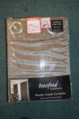 *Savoy Mink Lined Eyelet Curtains 90
