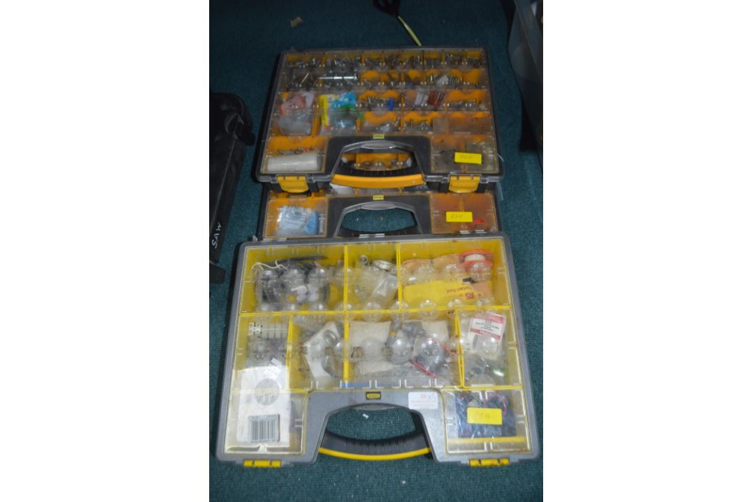 Three Organiser Cases Containing Hardware etc.