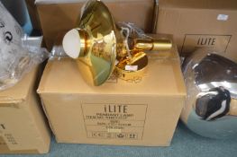 iLite Gold Glass Pendant Lamp 25cm