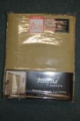 *Home Living Lined Pencil Pleat Curtains in Olive Green 66” x 54” drop