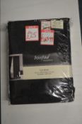 *Berseford Lynton Black Lined Pencil Pleat Curtains 66” x 72” drop