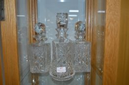 Three Glass Decanters