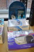 *Personal Safety Alarm, Pocket Nebuliser, and a Clear Blue Fertility Monitor