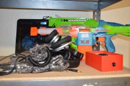 *Mixed Lot Including Laptop Fan, Headphones, and an Elite 2.0 Toy Gun