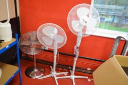 *Three Pedestal Fans