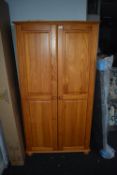 *Pine Effect Double Wardrobe 20.5”x3ft x 70” tall