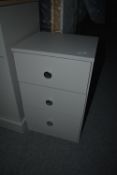 *Grey Painted Three Drawer Bedside Unit 14”x13” x 23” tall