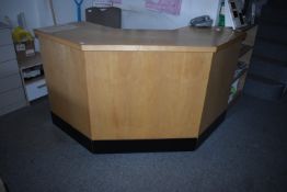 *Corner Reception Desk 37” tall, ~6ft wide, 19.5” deep