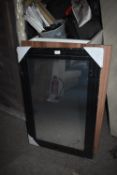 *Black Wood Framed Mirror 24”x36”