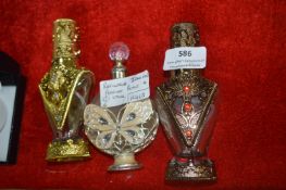 Three Refillable Iranian Perfume Bottles