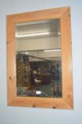 Pine Framed Beveled Edge Mirror