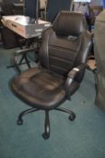 *Black Gas-Lift Swivel Chair